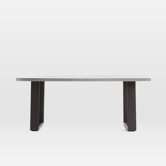 Portside Aluminum Outdoor Concrete Dining Table (72")