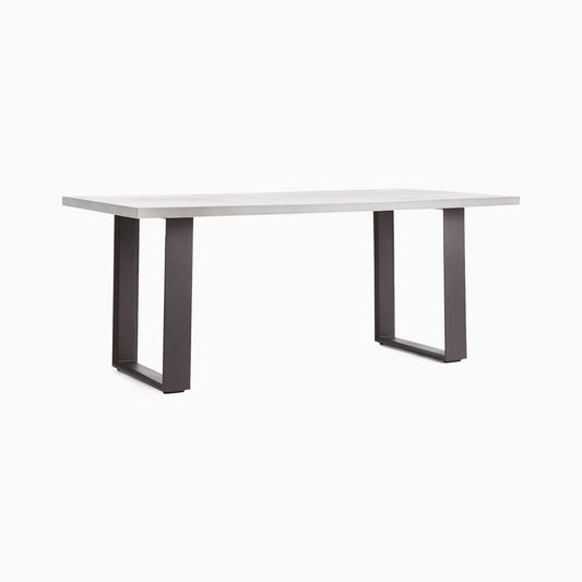 Portside Aluminum Outdoor Concrete Dining Table (72") - Ada