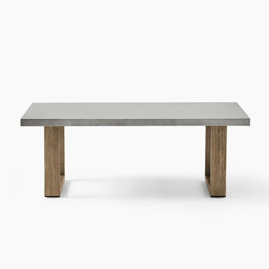 Portside Outdoor Wood/Concrete Coffee Table (50.5")