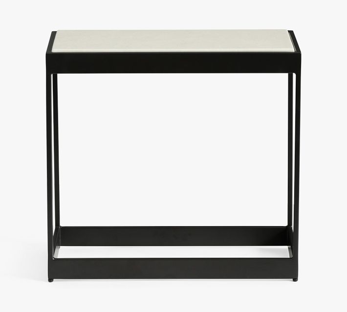 Presidio Rectangular Stone Side Table (22.5")