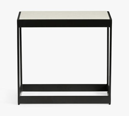 Presidio Rectangular Stone Side Table (22.5")