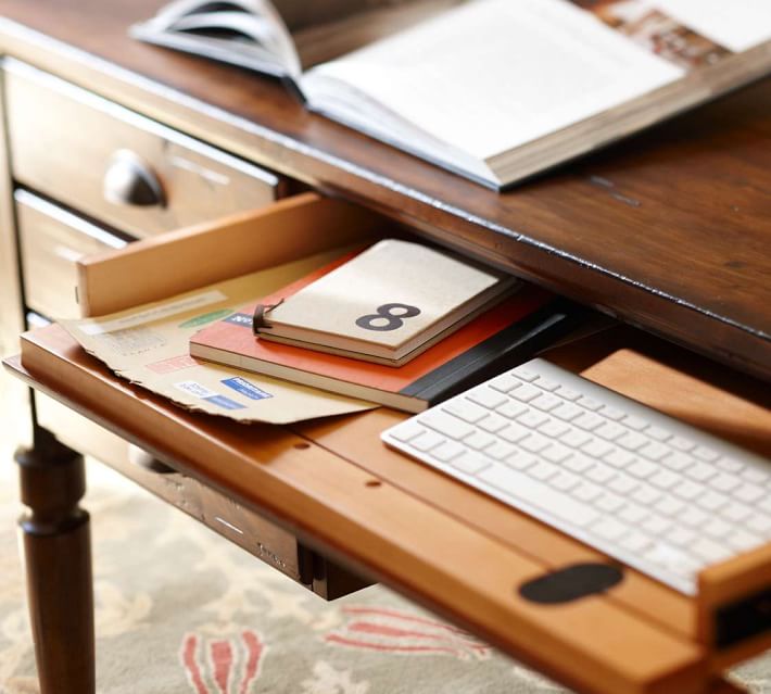 Printer's Keyhole Executive Desk (64")