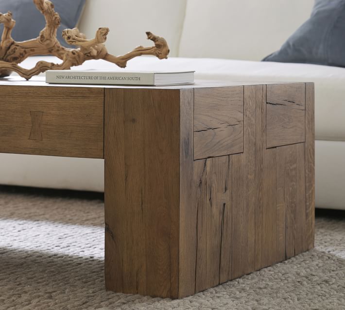 Raymond Rectangular Reclaimed Wood Coffee Table (60")