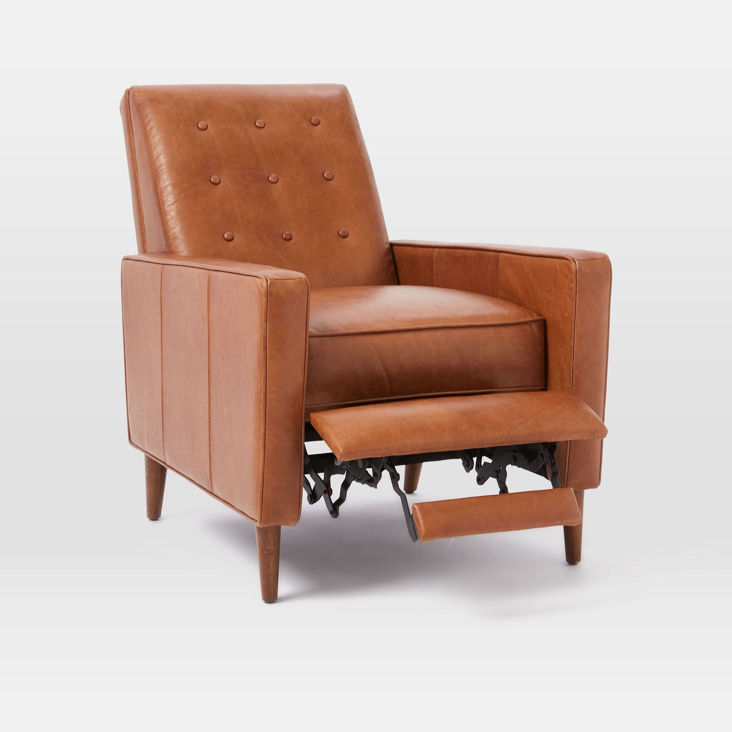 Rhys Mid-Century Leather Recliner