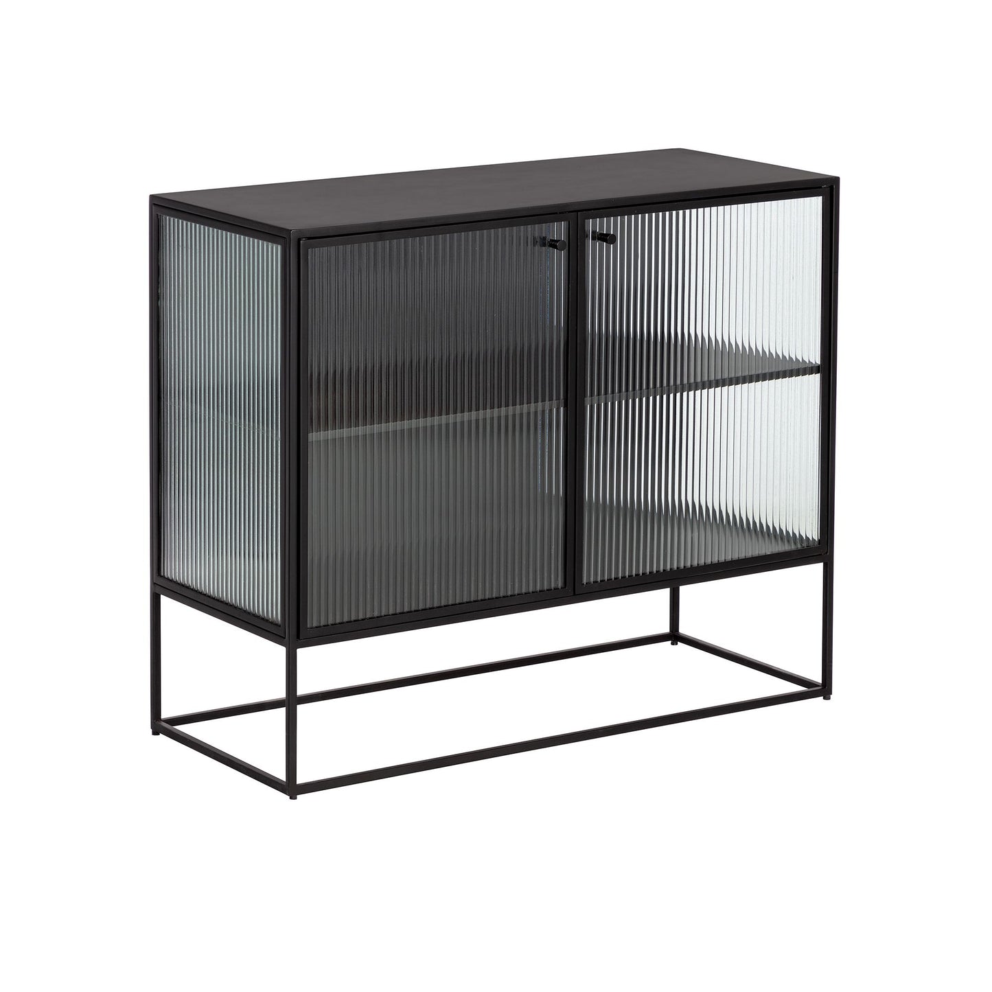 Ridged Glass & Metal Buffet (35.5"–71")