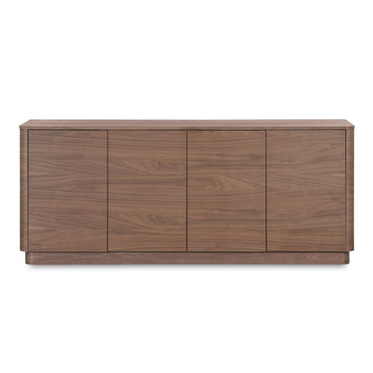 Rina Curved Oak Pedestal Sideboard (72")