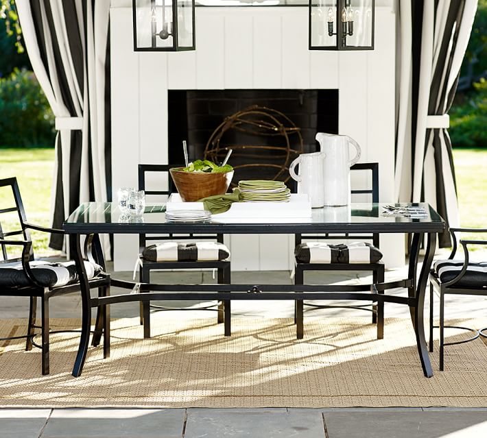 Riviera 72" Metal Dining Table