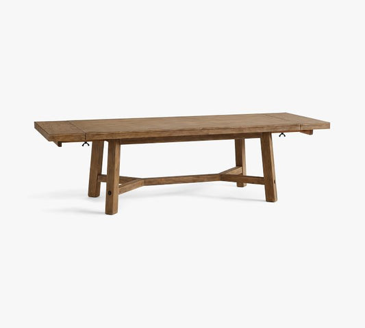 Rustic Farmhouse Extending Dining Table (77"-102")