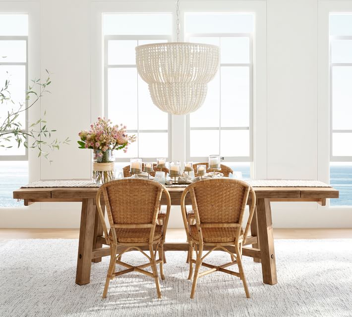 Rustic Farmhouse Extending Dining Table (77"-102")