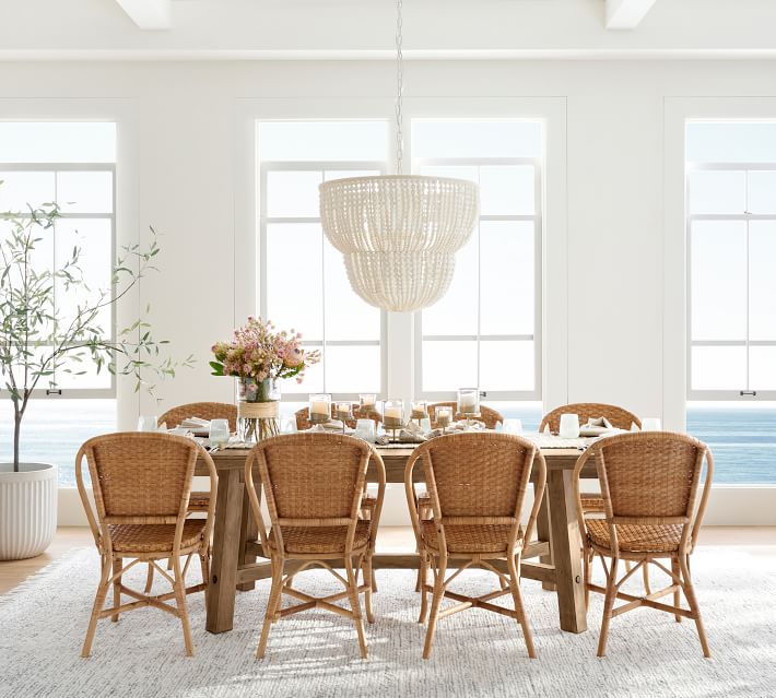 Rustic Farmhouse Extending Dining Table (77"-102")