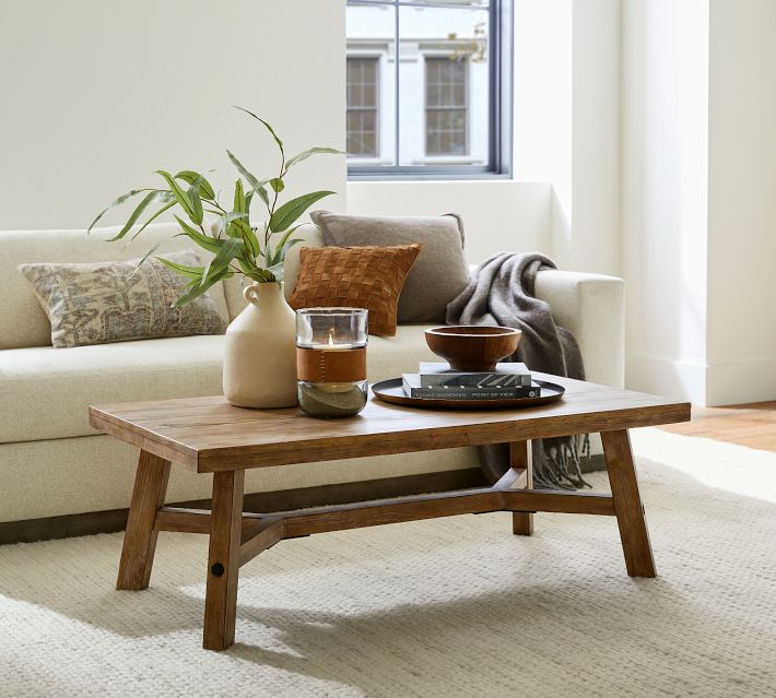 Rustic Farmhouse Rectangular Coffee Table (54")