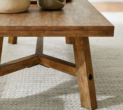 Rustic Farmhouse Rectangular Coffee Table (54")