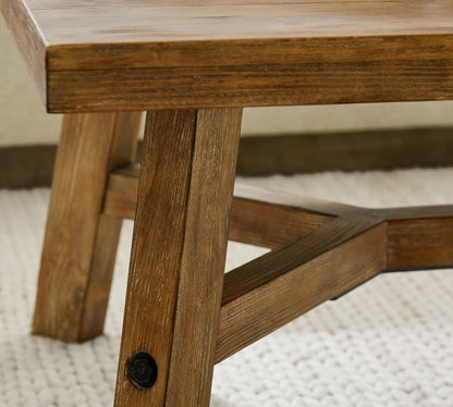 Rustic Farmhouse Rectangular Coffee Table (54")