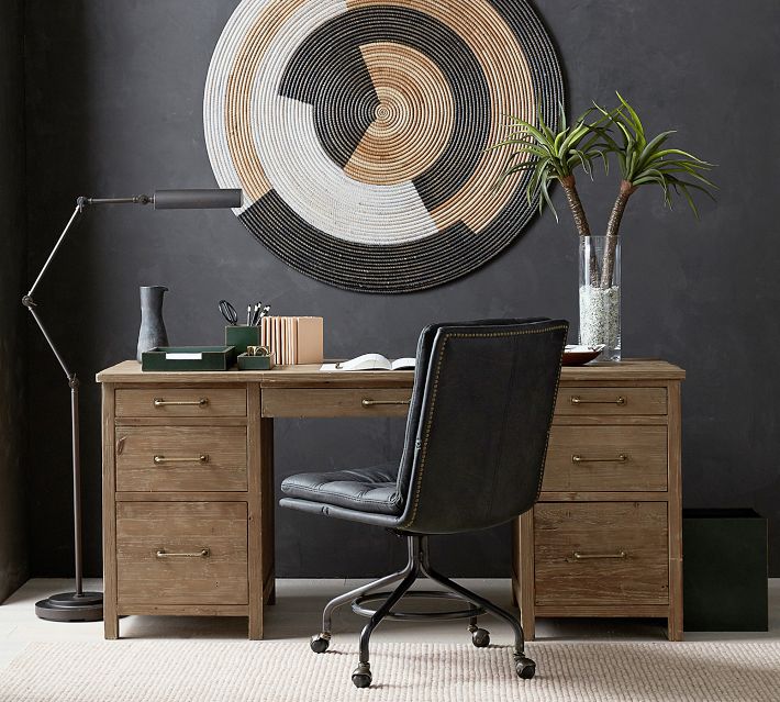 Rustic Reclaimed Wood Executive Desk (70")