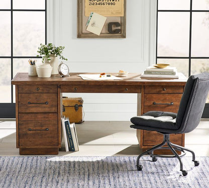 Rustic Reclaimed Wood Executive Desk (70")