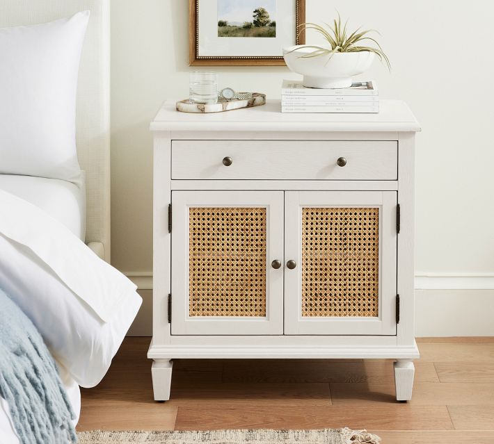 Sausalito Cane Cabinet Nightstand (28")