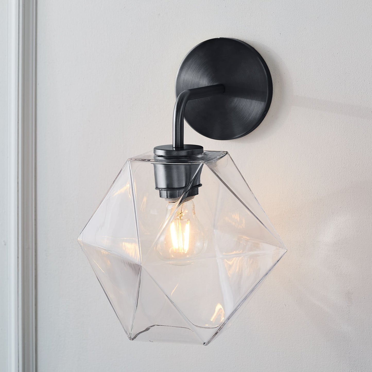 Sculptural Faceted Sconce