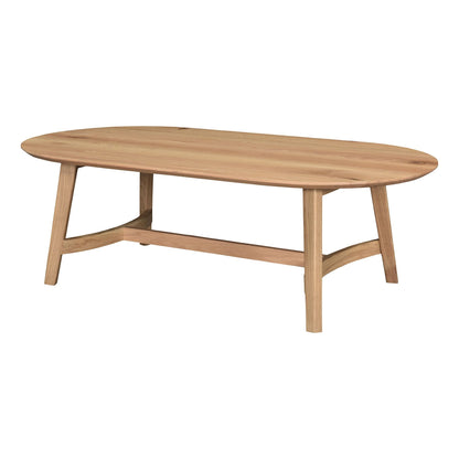 Solid Oak Oval Coffee Table