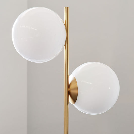 Sphere & Stem 2-Light Floor Lamp (62")