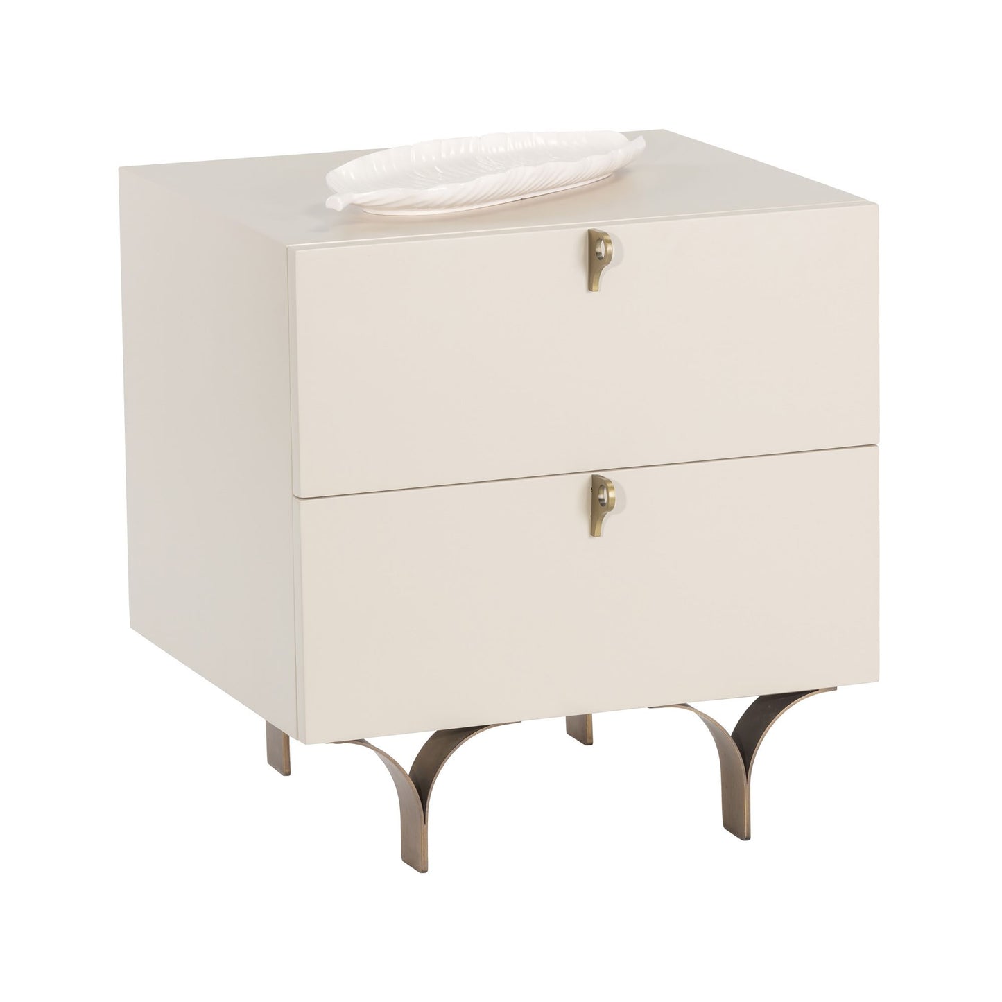 Split Leg 2-Drawer Nightstand