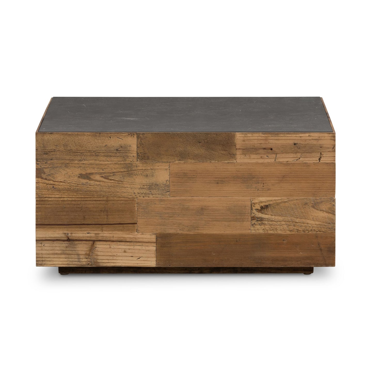 Square Wood Pedestal Coffee Table