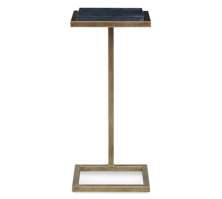 Steiner Marble Square Accent Table (10")