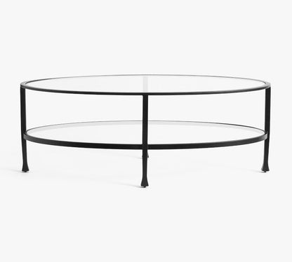 Tanner Oval Glass Coffee Table (47.5")