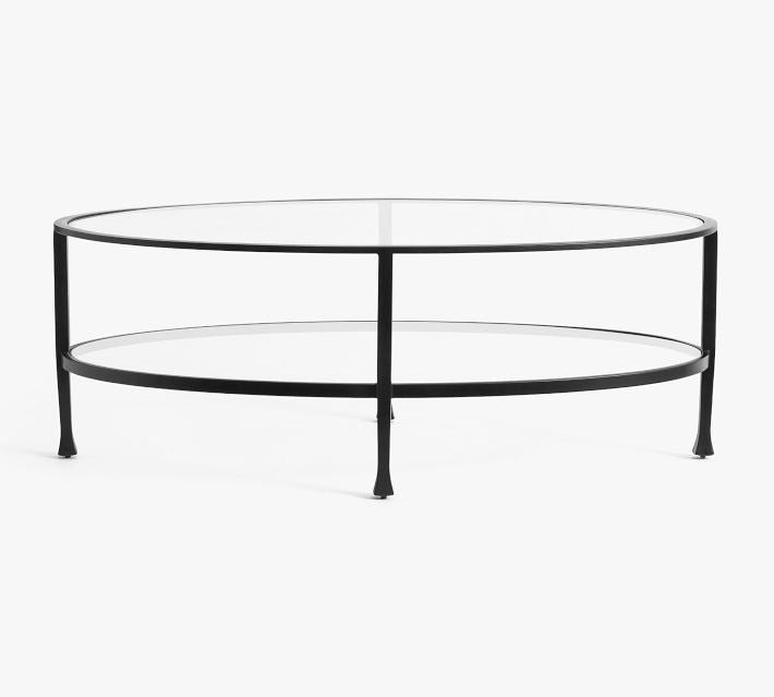 Tanner Oval Glass Coffee Table (47.5")