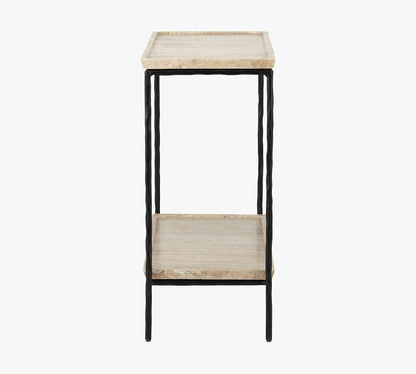 Tate Rectangular Marble Side Table (24")