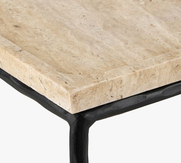 Tate Rectangular Marble Side Table (24")