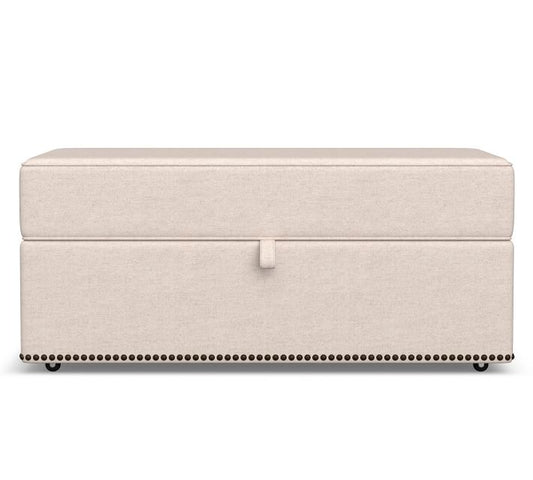 Turner Storage Ottoman With Pull Out Table With Nailheads