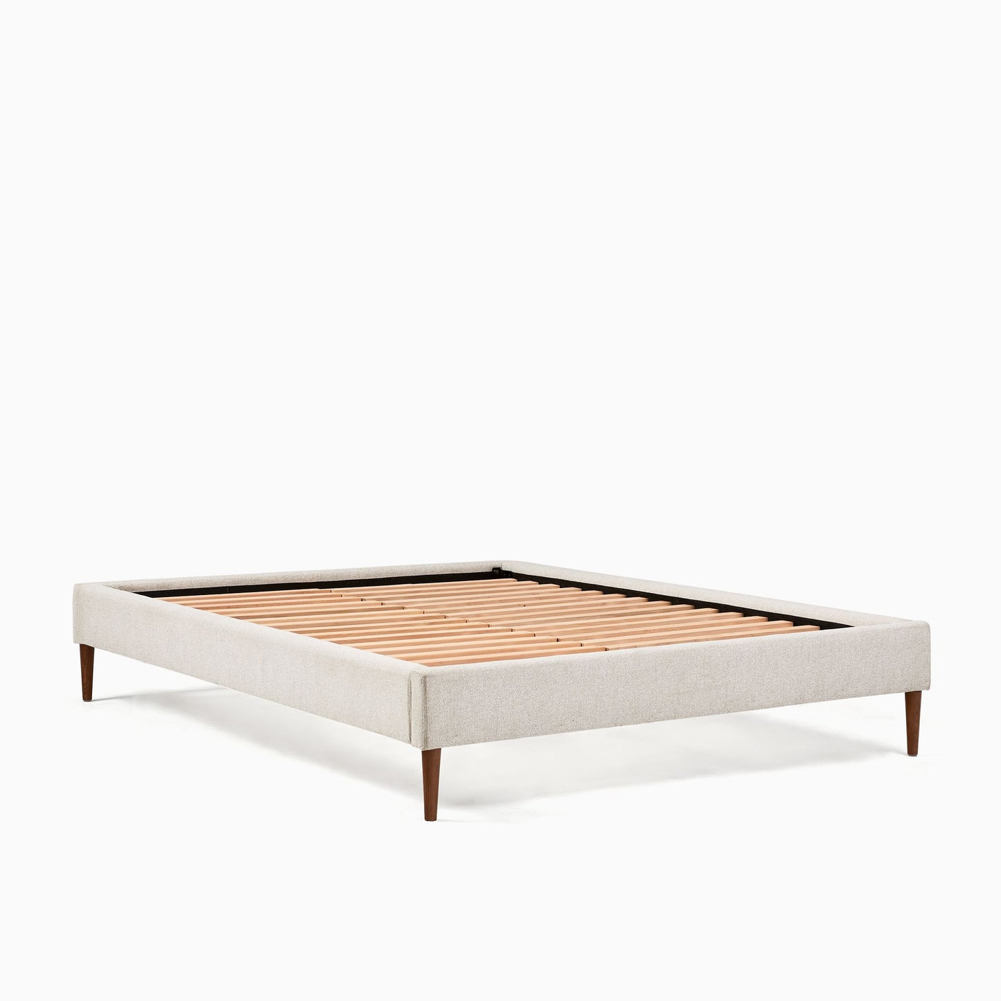 Upholstered Bed Frame - Wood Legs