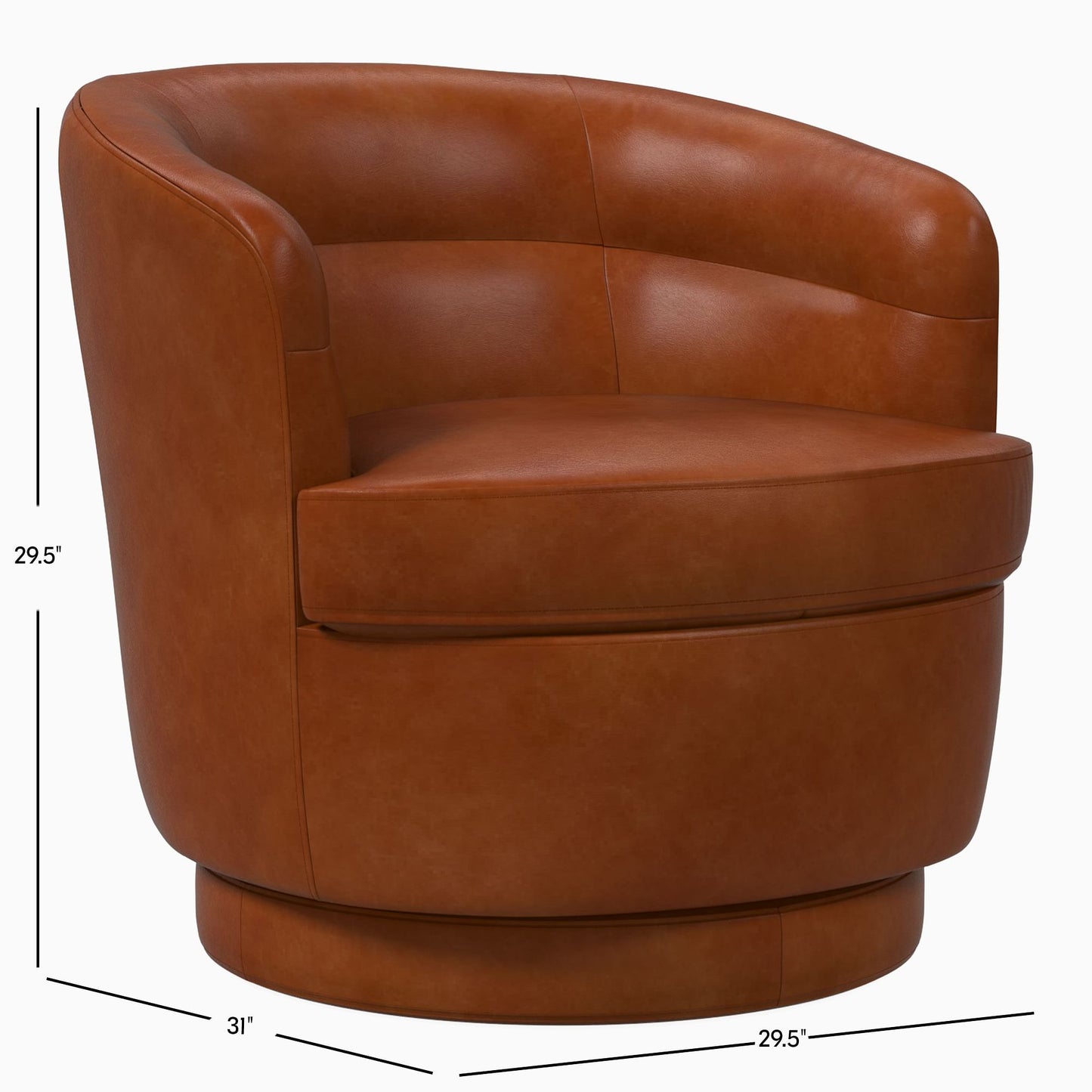 Viv Leather Swivel Chair