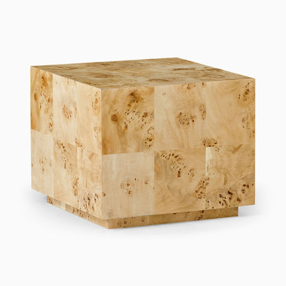 Volume Square Side Table (20") - Burl