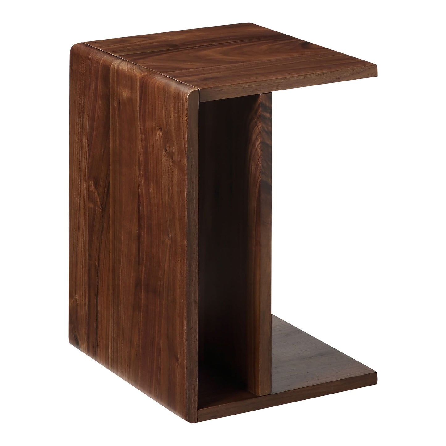 Wood C-Shaped Side Table (12.5")