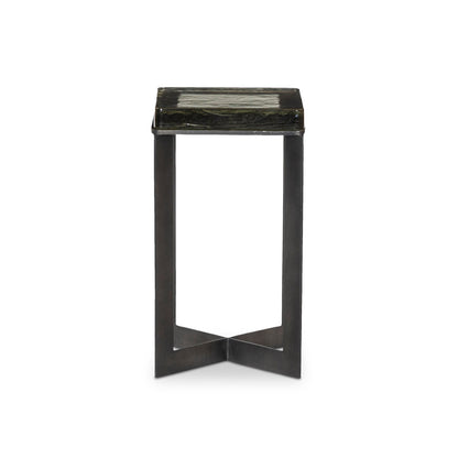 Zelaina Cast Glass Side Table (12.5")