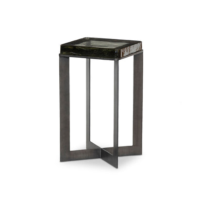 Zelaina Cast Glass Side Table (12.5")