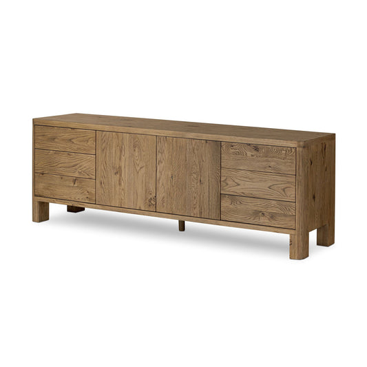 Zelina Oak Media Console (78")