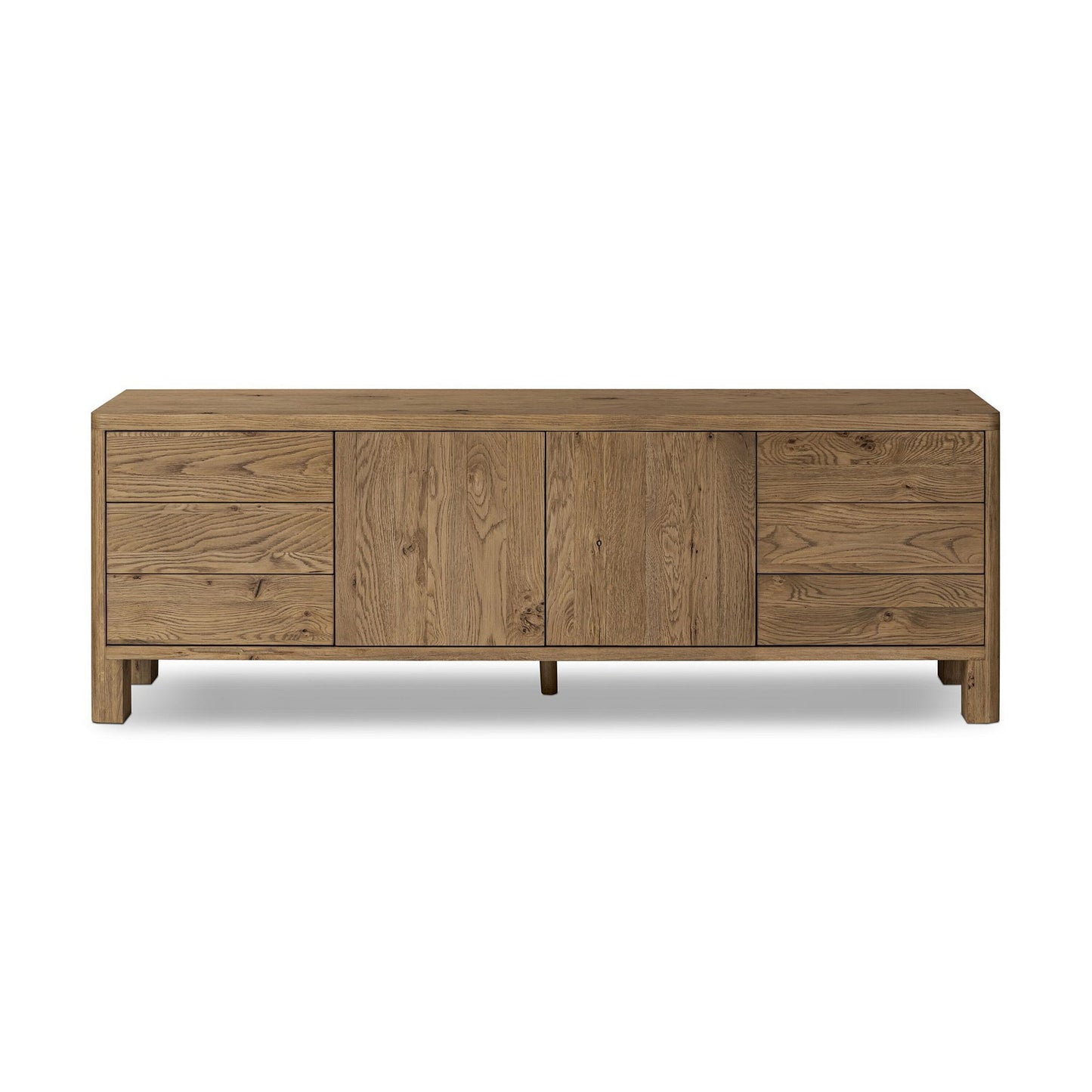 Zelina Oak Media Console (78")