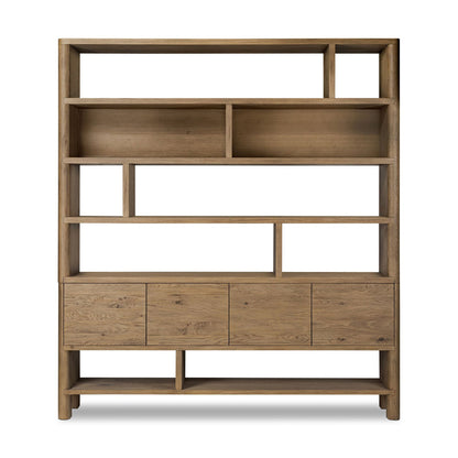 Zelina Oak Wide Bookcase (84")